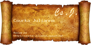 Csurka Julianna névjegykártya