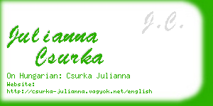 julianna csurka business card